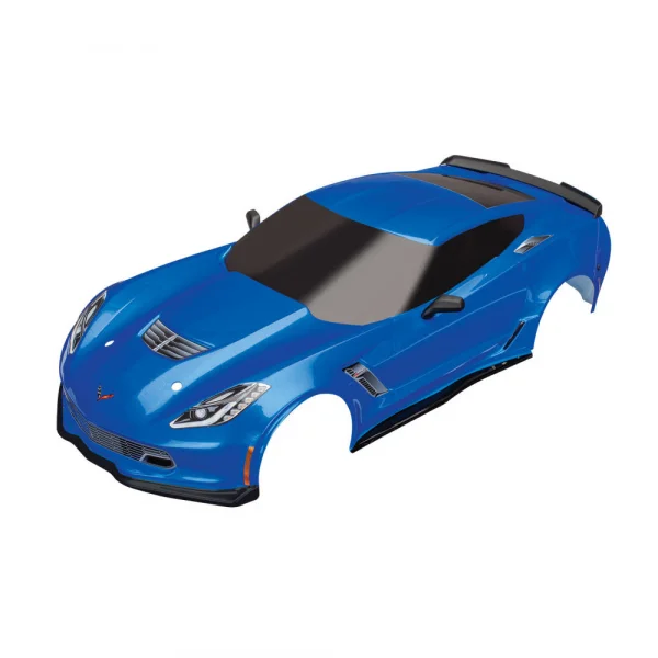 Traxxas Body Chevrolet Corvette Z06 blue (painted decals applied)