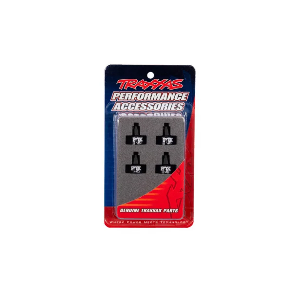 Traxxas Shock caps Aluminium (black-anodized) Fox Shocks (4)