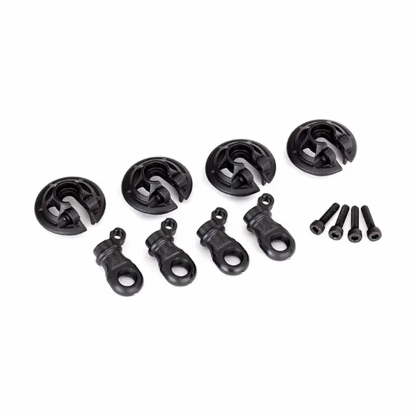 Traxxas Spring retainers lower (captured) (4)/ 2.5x10 CS (4)
