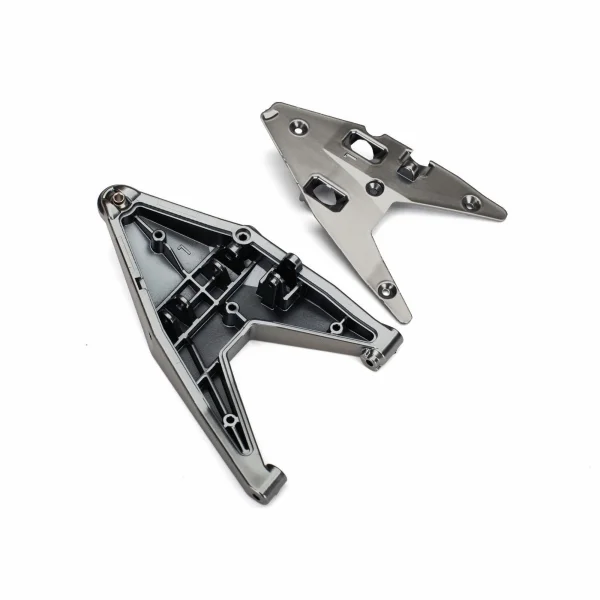 Traxxas Suspension arm lower left/ arm insert (satin black chrome-plated) (assembled with hollow ball)