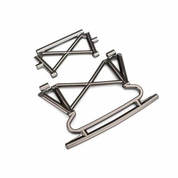 Traxxas Bumper front/ bumper support (satin black chrome-plated)