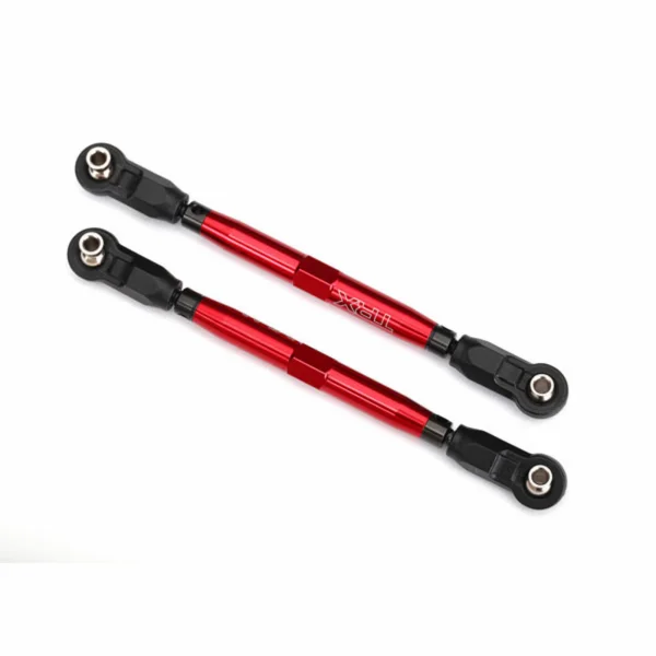 Traxxas Toe links front Unlimited Desert Racer (TUBES red-anodized 7075-T6 Aluminium stronger than titanium) (102mm) (2) (assembled with rod ends and hollow balls)/ Aluminium wrench 7mm (1)
