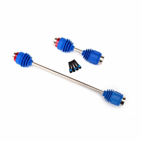 Traxxas Driveshafts center E-Revo (steel constant-velocity) front (1)/ rear (1) (assembled with inner and outer dust boots for E-Revo)