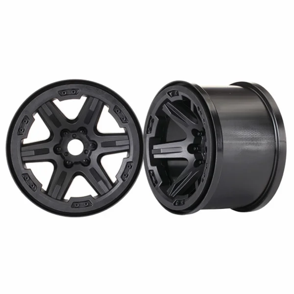 Traxxas Wheels 3.8 (black) (2) (17mm splined)