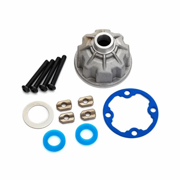 Traxxas Carrier differential (Aluminium)/ x-ring gaskets (2)/ ring gear gasket/ spacers (4)/ 12.2x18x0.5 MW ** CLEARANCE **