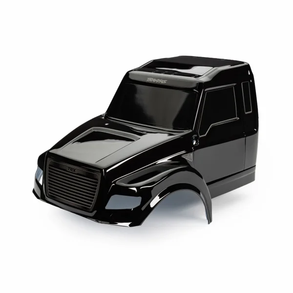 Traxxas Body, TRX-6 Ultimate RC Hauler, black (painted, decals applied)