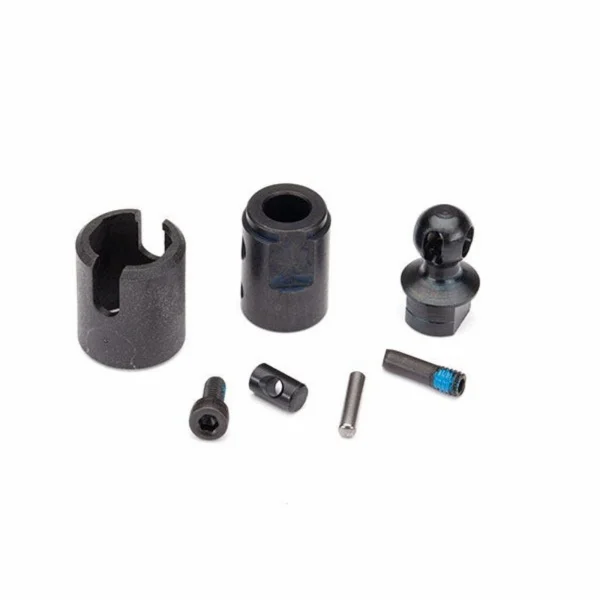 Traxxas Output drive transmission or differential (pin retainer (1)/ drive cup (1)/ drive ball (1)/ center ball (1)/ drive pin (1)/ 3x10 screw pin (1)/ cross pin (black) (1)/ 2.5x6 CS (with threadlock) (1) (u
