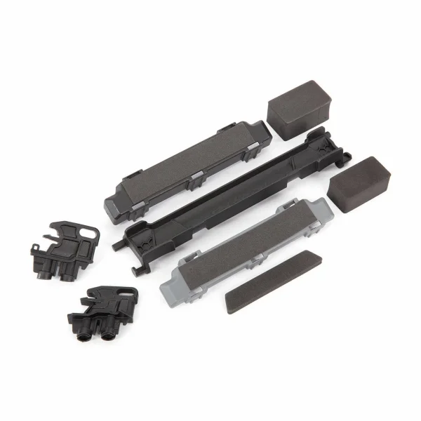 Traxxas Battery hold-down/ mounts (front + rear)/ battery compartment spacers/ foam pads (fits MAXX with extended chassis (352mm wheelbase)