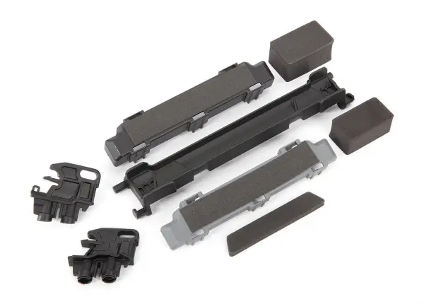 Traxxas Battery hold-down/ mounts (front + rear)/ battery compartment spacers/ foam pads (fits MAXX with extended chassis (352mm wheelbase) — image 2 of 2