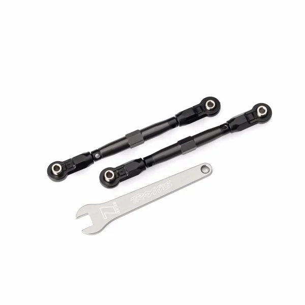 Traxxas Toe links, front (TUBES gray-anodised, 7075-T6 aluminium, stronger than titanium) (88mm) (2)/ rod ends, rear (4)/ rod ends, front (4)/ aluminium wrench (1)