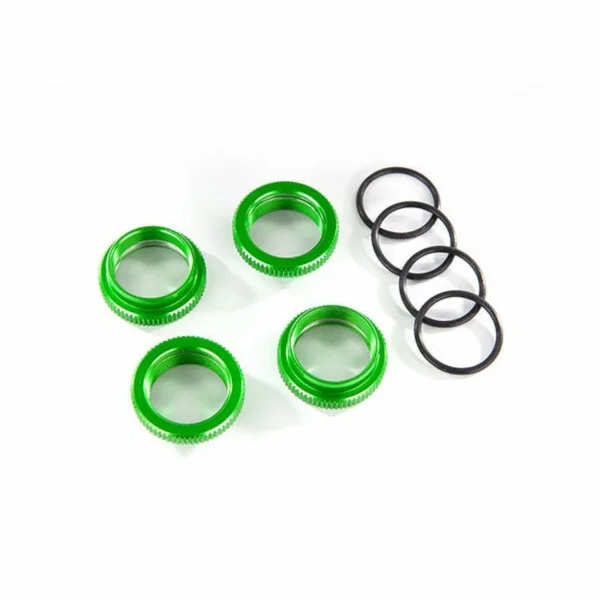 Traxxas Spring retainer (adjuster) green-anodized Aluminium GT-MAXX Shocks (4) (assembled with o-ring)