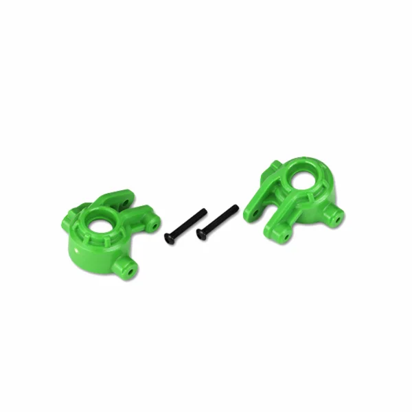 Traxxas Steering blocks, extreme heavy duty, green (left + right)/ 3x20mm BCS (2) (for use with 9080 upgrade kit)