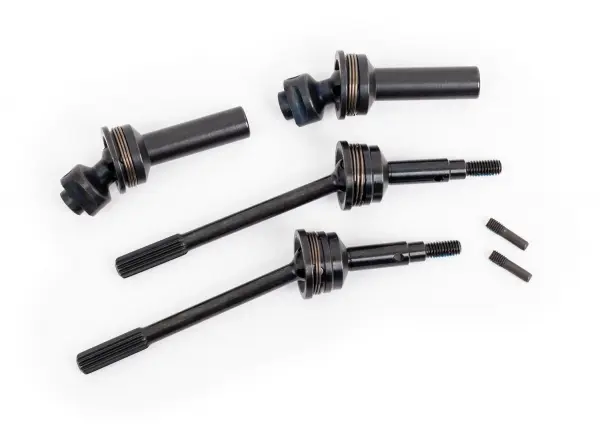 Traxxas Driveshafts, rear, extreme heavy duty, steel-spline constant-velocity with 6mm stub axles (complete assembly) (2) (for use with 9080 upgrade kit) — image 2 of 2