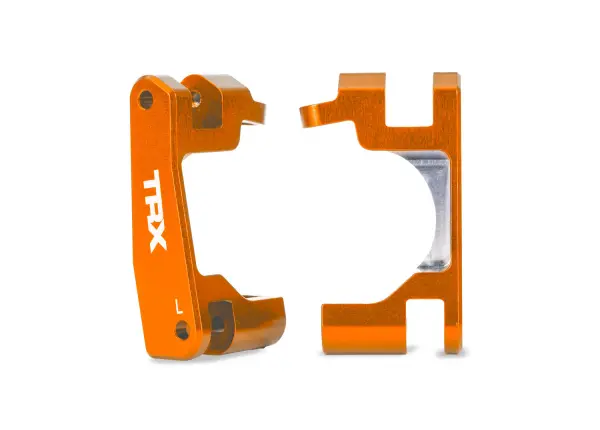 Traxxas Caster blocks (c-hubs), 6061-T6 aluminium (orange-anodised), left + right (for use with 9080 upgrade kit) — image 2 of 2