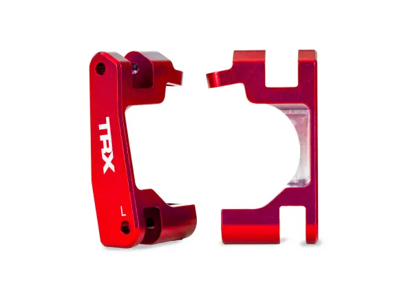 Traxxas Caster blocks (c-hubs), 6061-T6 aluminium (red-anodised), left + right (for use with 9080 upgrade kit) — image 2 of 2