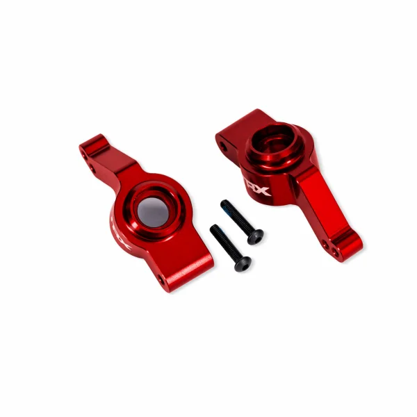 Traxxas Carriers, stub axle, rear, 6061-T6 aluminium, left + right (red-anodised) (for use with 9080 upgrade kit)