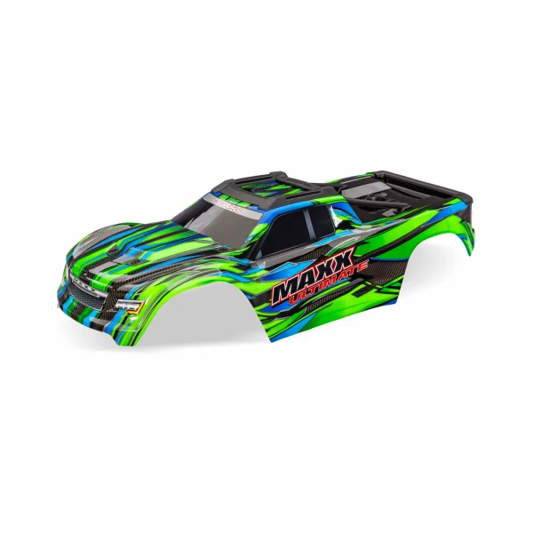 Traxxas Body, MAXX Ultimate, Green (painted, decals applied) (fits MAXX with extended chassis (352mm wheelbase)