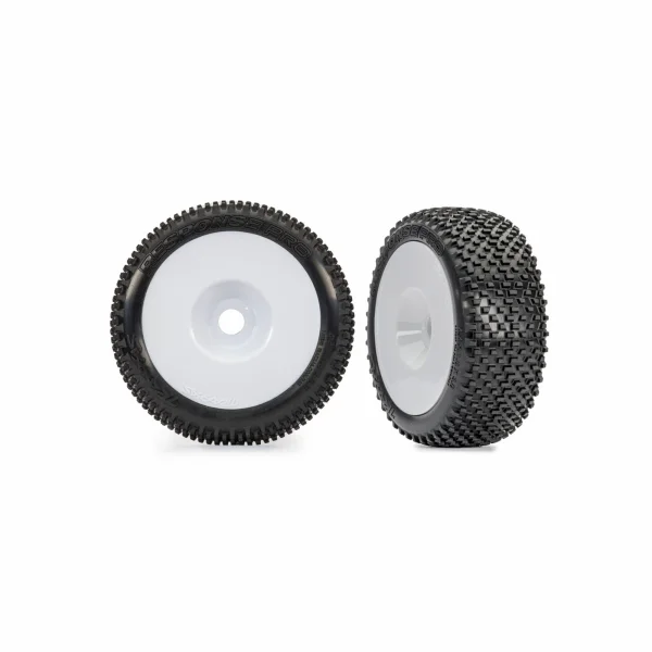Traxxas Tyres + wheels, assembled, glued (white dished 3.0 wheels, Response Pro 3.0 tyres, foam inserts) (2) — image 1 of 2