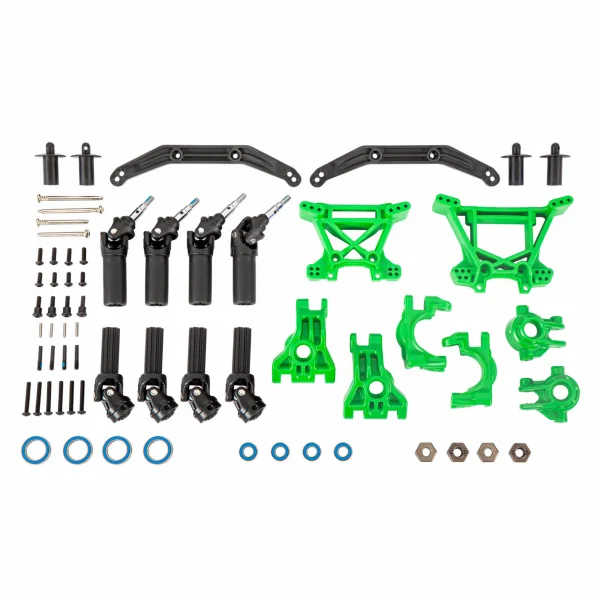 Traxxas Outer Driveline + Suspension Upgrade Kit, extreme heavy duty, green