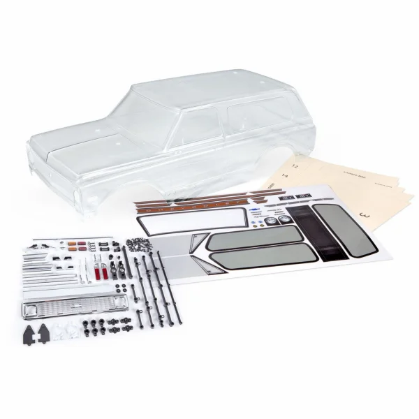 Traxxas Body, Chevrolet Blazer (1972) (clear, requires painting) (includes grille, side mirrors, side trim, door handles, windshield wipers, decals, window masks)