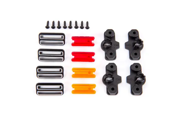 Traxxas Marker light housing (4)/ marker light mount (4)/ marker light lens (red (2), amber (2)/ reverse lens (left + right)/ 16x5 BCS (self-tapping) (8) — image 2 of 2