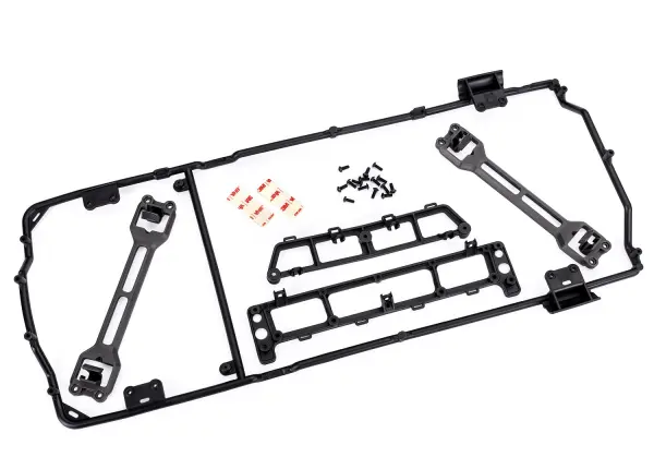Traxxas Body cage/ body mounts (front + rear)/ body mount latch (2)/ 3x8mm BCS (15) (fits 9111 or 9112 bodies) — image 2 of 2