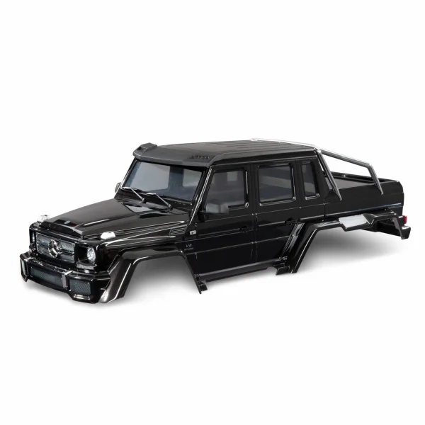 Traxxas Body, Mercedes-Benz G 63, complete (gloss black metallic) (includes grille, side mirrors, door handles, windshield wipers, + clipless mounting) (requires 8080X + 8828X inner fenders)