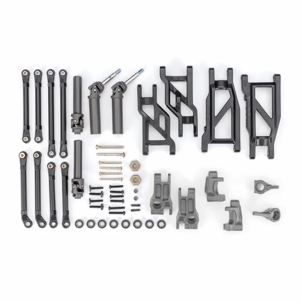 Traxxas Outer Driveline + Suspension Upgrade Kit, extreme heavy duty, gray (fits Rustler 2WD or Stampede 2WD)