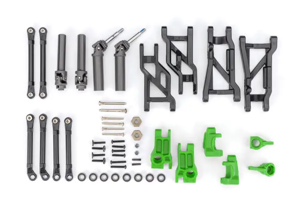 Traxxas Outer Driveline + Suspension Upgrade Kit, extreme heavy duty, green (fits Slash 2WD) — image 2 of 2