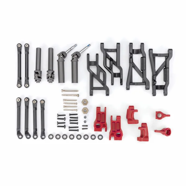 Traxxas Outer Driveline + Suspension Upgrade Kit, extreme heavy duty, red (fits Slash 2WD)