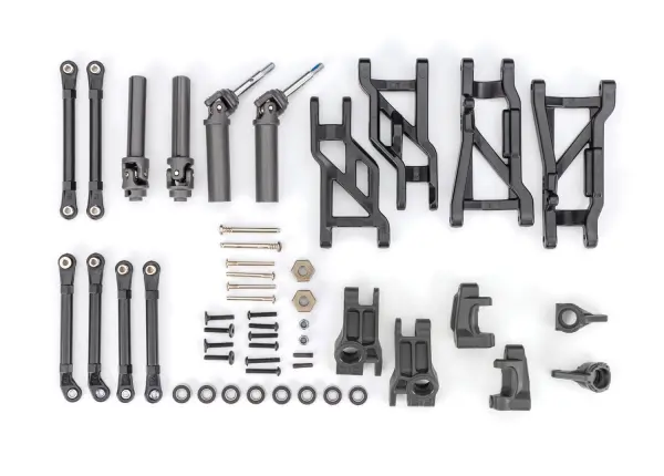 Traxxas Outer Driveline + Suspension Upgrade Kit, extreme heavy duty, black (fits Slash 2WD) — image 2 of 2