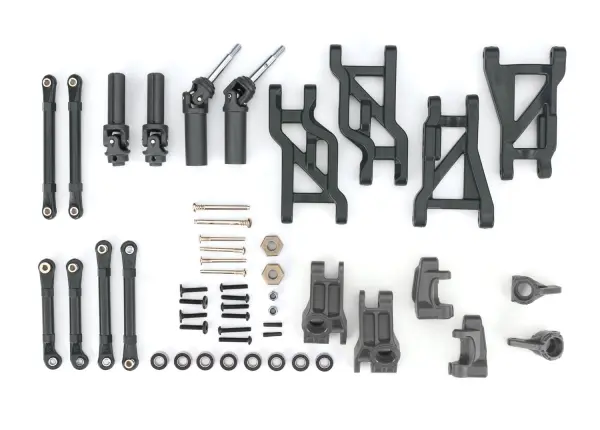 Traxxas Outer Driveline + Suspension Upgrade Kit, extreme heavy duty, gray (fits Bandit or Drag Slash) &mdash; image 2 of 2