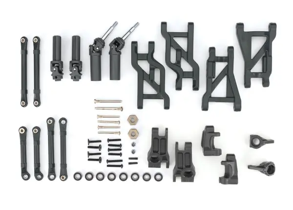 Traxxas Outer Driveline + Suspension Upgrade Kit, extreme heavy duty, black (fits Bandit or Drag Slash) &mdash; image 2 of 2