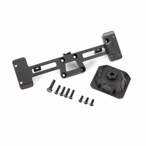 Traxxas Spare Tyre mount/ mounting bracket/ 3x8 BCS (3)/ 3x12 BCS (4)/ 4x15mm hex bolt (fits 9211 body) — image 1 of 2