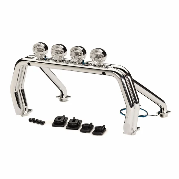 Traxxas Roll bar (assembled with LED light bar)/ roll bar mounts, left + right/ 2.6x12 BCS (self-tapping) (4)/ 2.5x15 CS (2) (fits 9212 body)