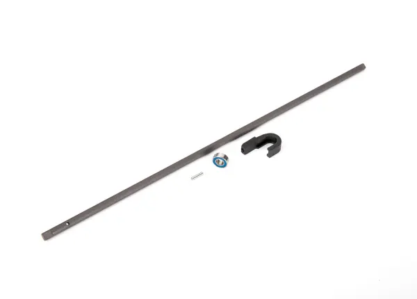 Traxxas Driveshaft, center, steel (278mm) / pin / support, center driveshaft / 5x11x4 bearing &mdash; image 2 of 2