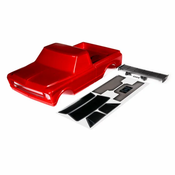 Traxxas Body, Chevrolet C10 (red) (includes wing + decals)