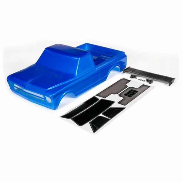 Traxxas Body, Chevrolet C10 (blue) (includes wing + decals)
