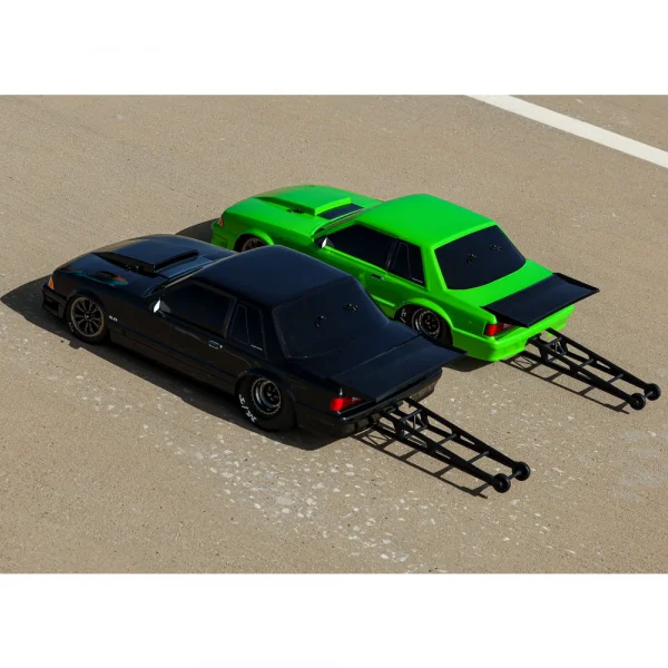 Traxxas Body, Ford Mustang, Fox Body (clear, requires painting)/ window masks/ decal sheet