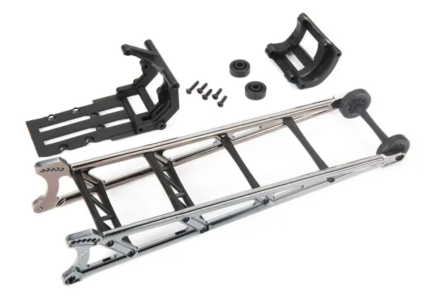 Traxxas Wheelie bar, black chrome (assembled)/ wheelie bar mount — image 2 of 2