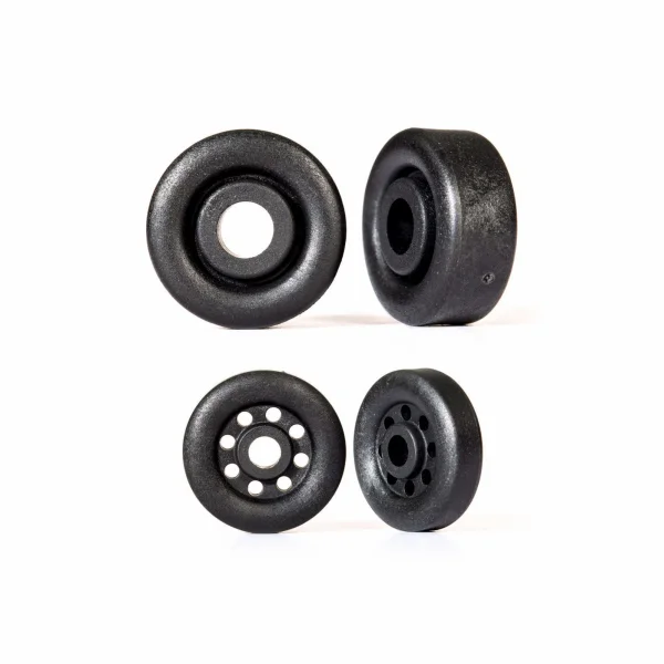 Traxxas Wheels, wheelie bar, black (4)