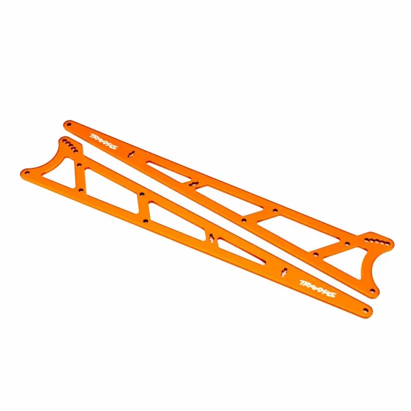 Traxxas Side plates, wheelie bar, orange (Aluminium) (2)