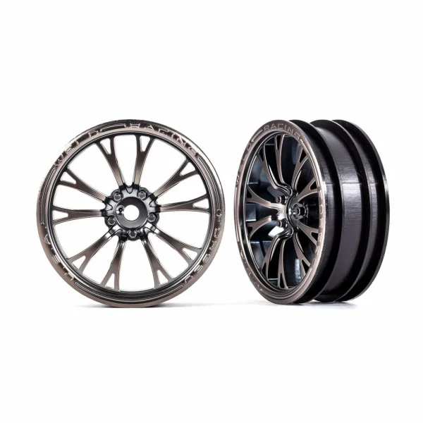 Traxxas Wheels, Weld satin black chrome (front) (2)