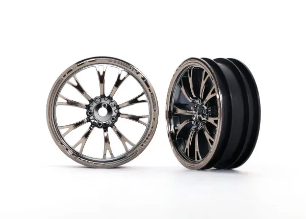 Traxxas Wheels, Weld black chrome (front) (2) — image 2 of 2