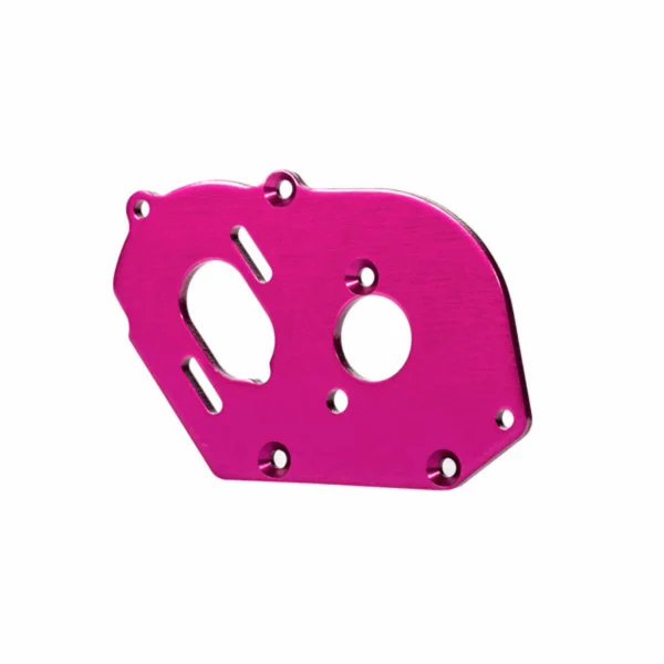 Traxxas Plate, motor, 6061-T6 Aluminium (pink-anodised) (4mm thick)/ 3x10mm CS with split and flat washer (2)