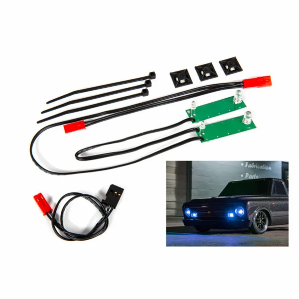 Traxxas LED light set, front, complete (blue) (includes light harness, power harness, zip ties (9)