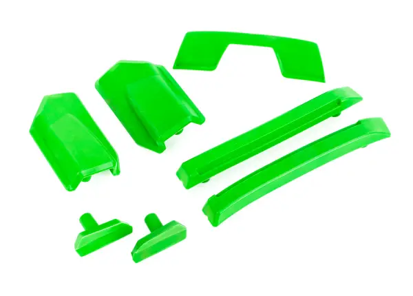Traxxas Body reinforcement set, green / skid pads (roof) (fits 9511 body) — image 2 of 2