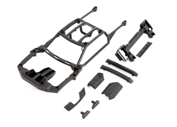 Traxxas Body support (assembled with front mount + rear latch) / skid pads (roof) (left + right) &mdash; image 2 of 2