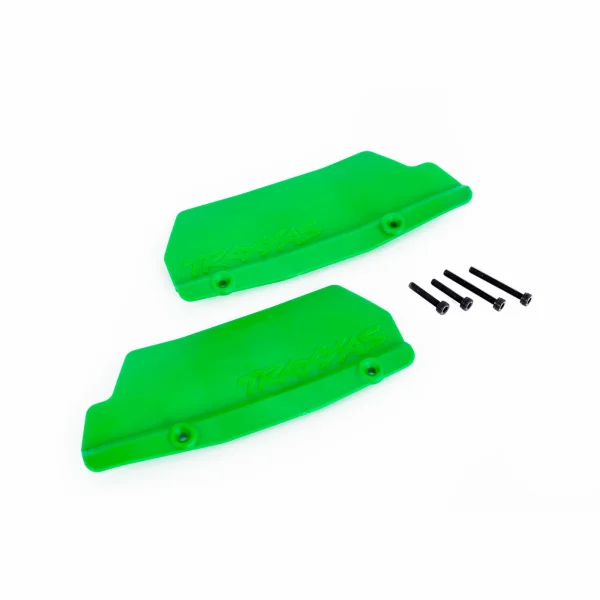 Traxxas Mud guards, rear, green (left and right) / 3x15 CCS (2)