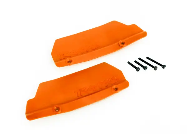 Traxxas Mud guards, rear, orange (left and right) / 3x15 CCS (2) — image 2 of 2